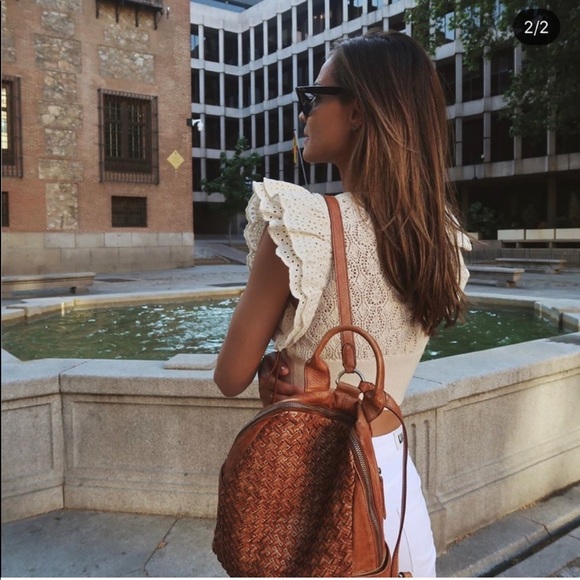 NWT Zara Pointelle Cropped Top - Picture 4 of 7